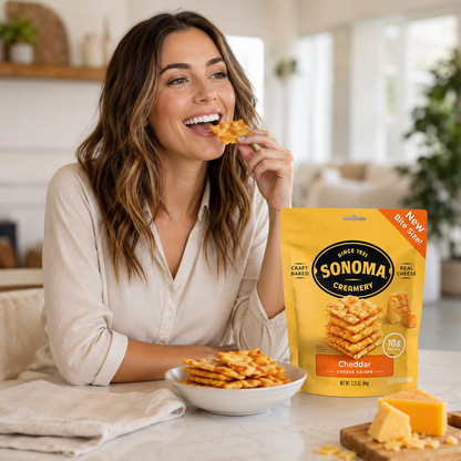 SONOMA CREAMERY Cheddar Crisps 2.25 OZ