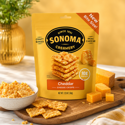 SONOMA CREAMERY Cheddar Crisps 2.25 OZ