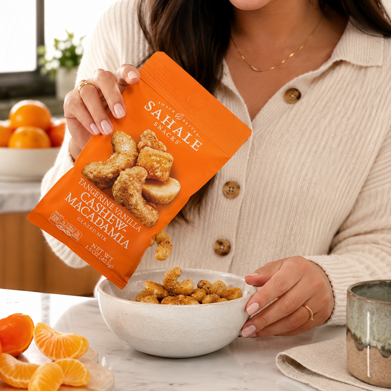 Sahale Tangerine Vanilla Cashew Glazed Nut Mix 1.5 Ounces