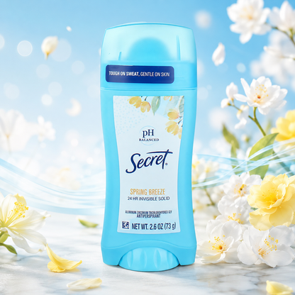 Secret Deodorant Spring Breeze Solid 2.6 Ounce 77ml