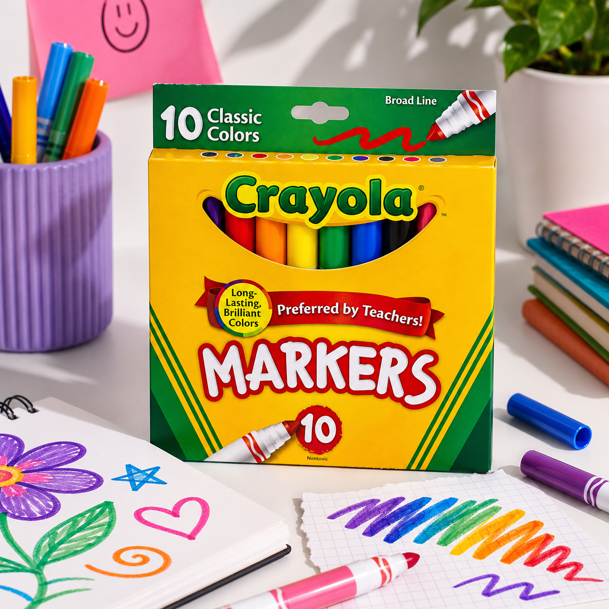 Crayola Broad Line Markers Classic Colors 10 Each