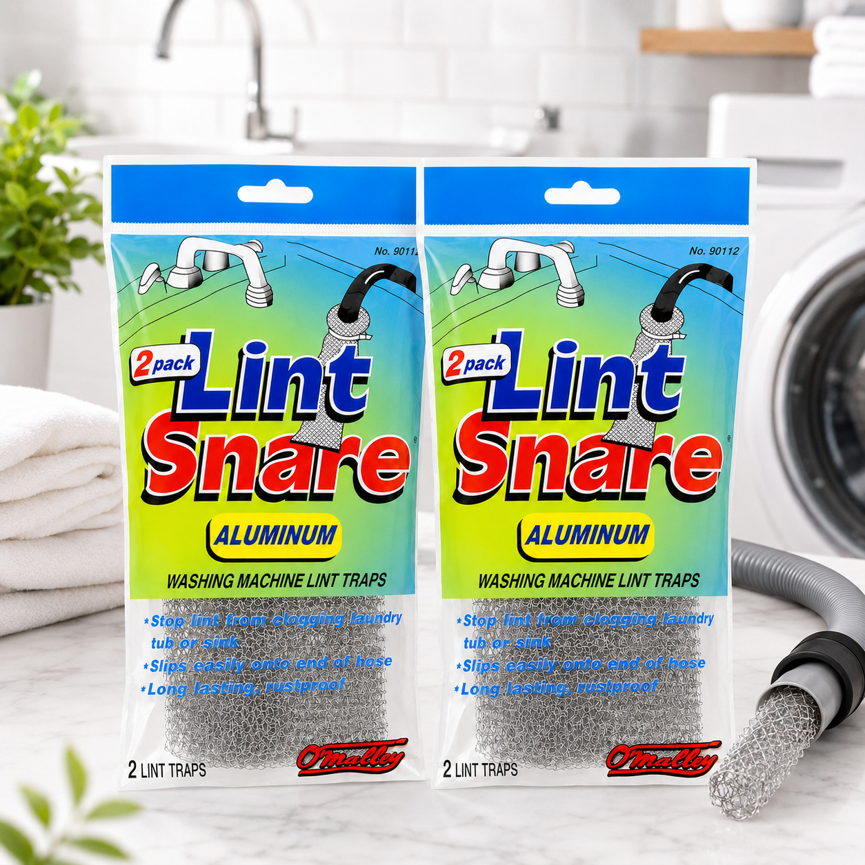O'Malley 90112 Lint Snare Aluminum Washing Machine Lint Traps 2