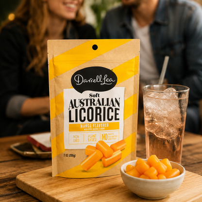 Darrell Lea Mango Soft Eating Liquorice Bags 7 oz