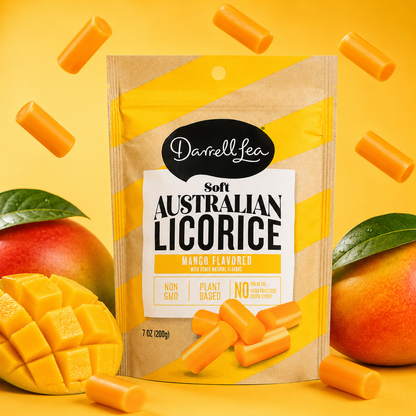 Darrell Lea Mango Soft Eating Liquorice Bags 7 oz