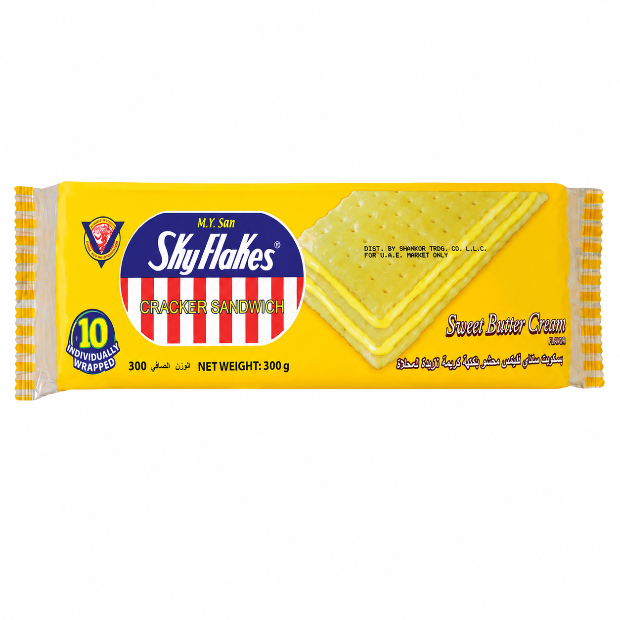 M.Y. San Cracker Sandwich Sweet Mantikilya (Sweet Butter Cream) Flavor, 300g (10.58 oz) (Pack of 10)