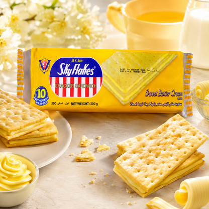 M.Y. San Cracker Sandwich Sweet Mantikilya (Sweet Butter Cream) Flavor, 300g (10.58 oz) (Pack of 10)