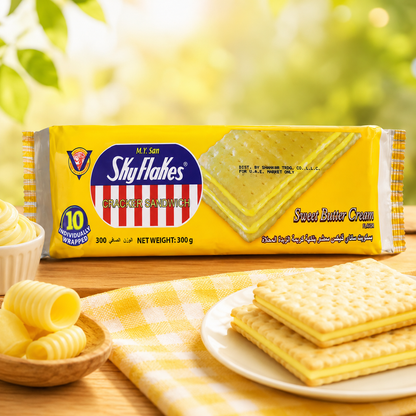 M.Y. San Cracker Sandwich Sweet Mantikilya (Sweet Butter Cream) Flavor, 300g (10.58 oz) (Pack of 10)