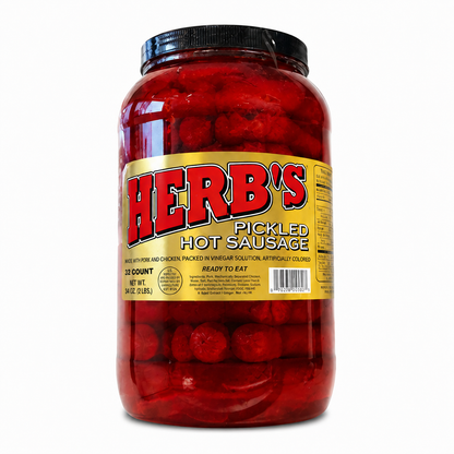 Herb's Snack Foods Pickled Hot Sausage Beef & Chicken No Pork 39 ct 64 oz