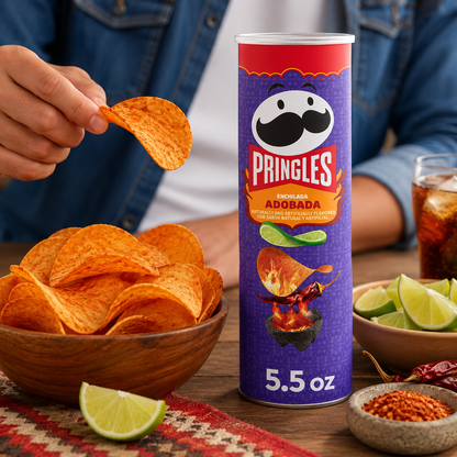 Pringles Potato Crisps Enchilada Adobada 5.5oz Can 1 Can