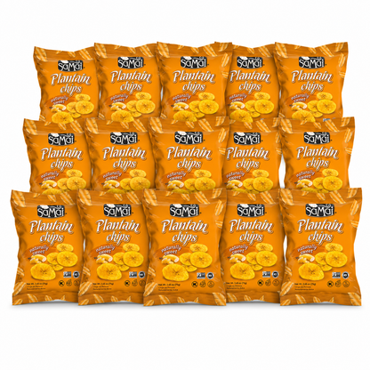 SAMAI Naturally Sweet Plantain Chips Gluten Free, All Natural, NON-GMO and Kosher 2.65oz (Pack of 15)