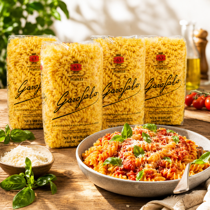 GAROFALO Premium Durum Wheat Semolina Fusilli Pasta Italian Made Bronze-Drawn (Pack of 4)