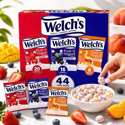 Welch's Fruit 'n Yogurt Snacks Variety Pack - Strawberry, Blueberry Acai & Mango Peach, 0.7 oz Bags