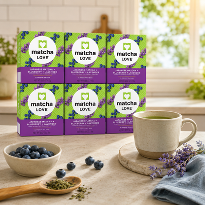 matcha LOVE Japanese Matcha + Blueberry + Lavender 10 Premium Tea Bags