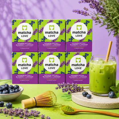 matcha LOVE Japanese Matcha + Blueberry + Lavender 10 Premium Tea Bags