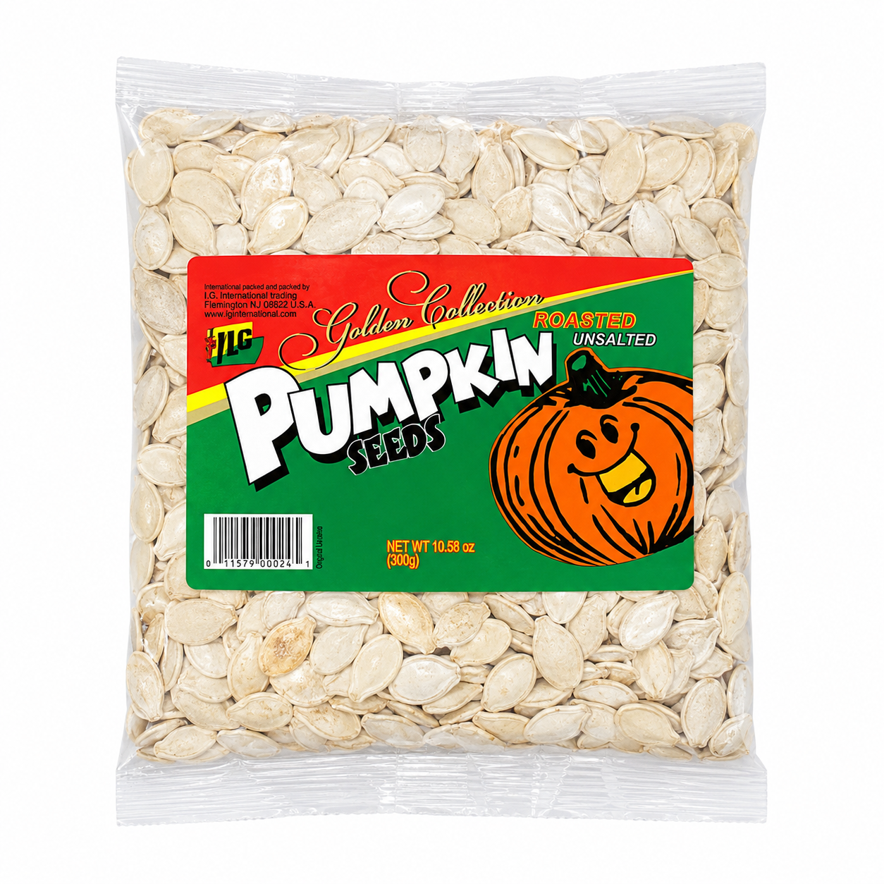 Golden Collection Unsalted Roasted Pumpkin Seeds 10.58 oz