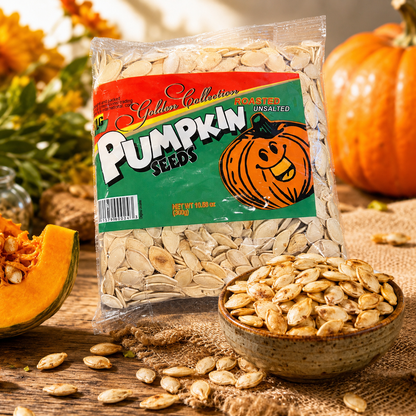 Golden Collection Unsalted Roasted Pumpkin Seeds 10.58 oz