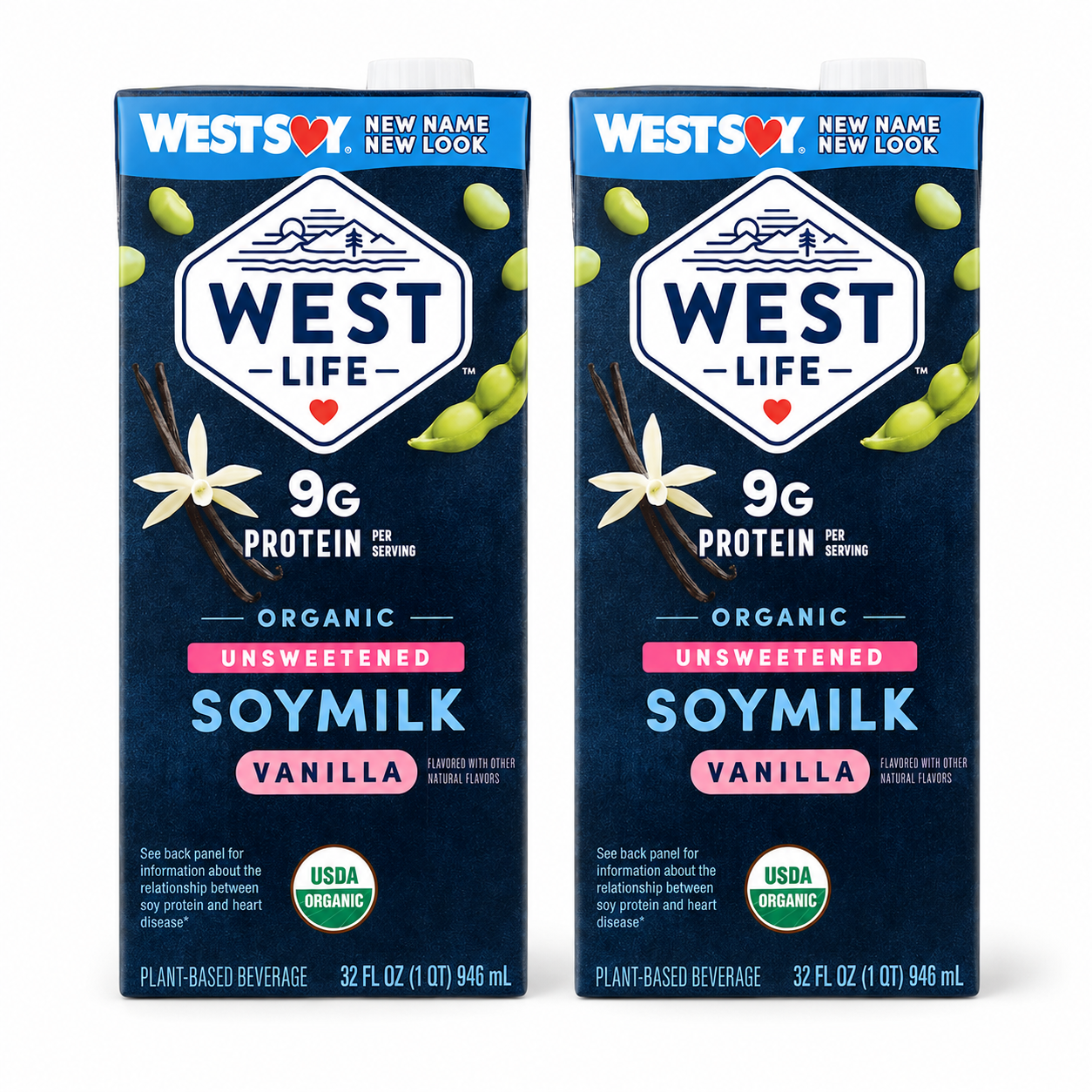 Westsoy Organic Unsweetened Vanilla Soymilk 32 oz