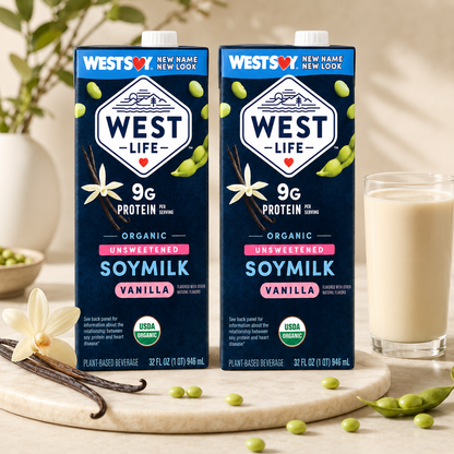 Westsoy Organic Unsweetened Vanilla Soymilk 32 oz