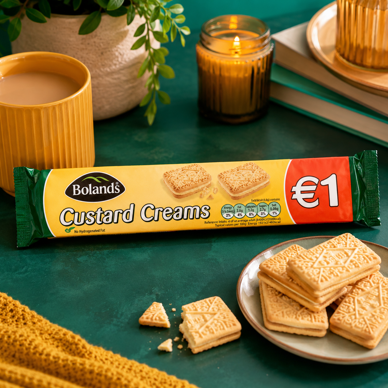 Bolands Custard Creams Cookie per pack 4.41 oz