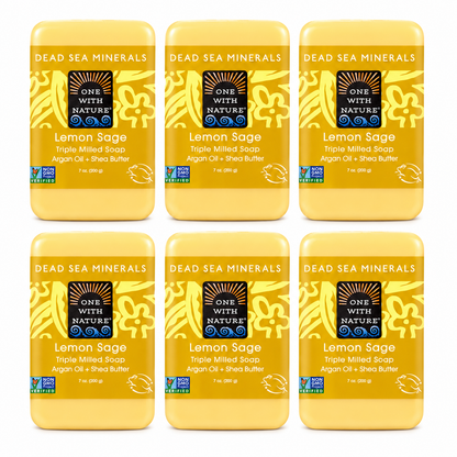 One With Nature Dead Sea Mineral Soap Lemon Sage 7-ozs One With Nature