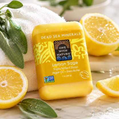 One With Nature Dead Sea Mineral Soap Lemon Sage 7-ozs One With Nature