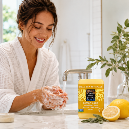 One With Nature Dead Sea Mineral Soap Lemon Sage 7-ozs One With Nature