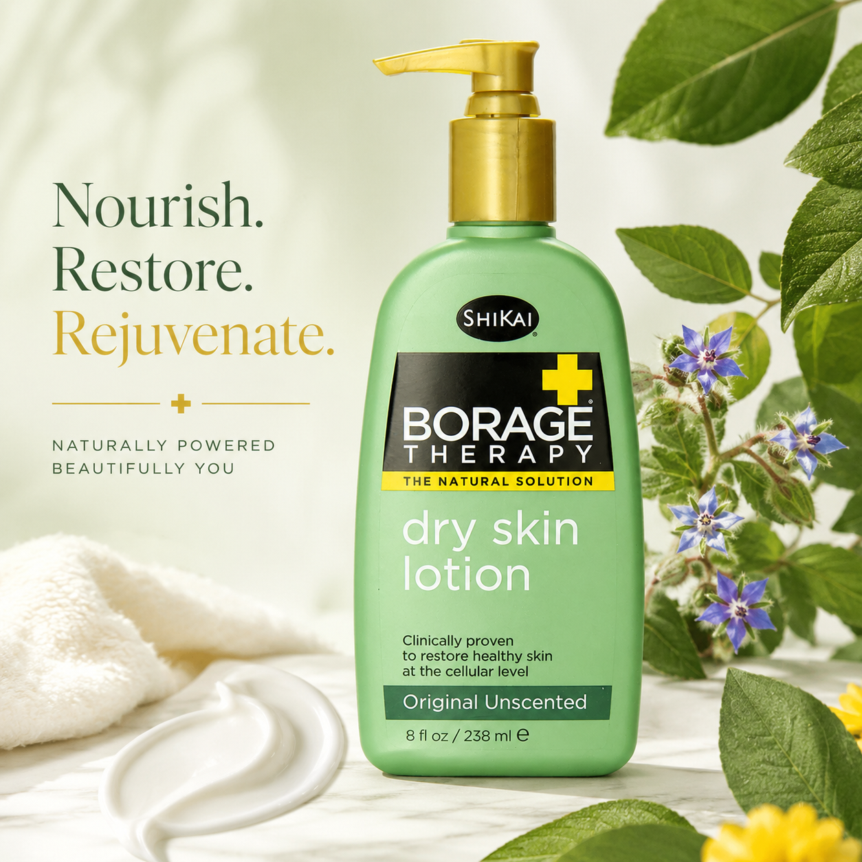 ShiKai Borage Dry Skin Therapy Lotion 8-ozs