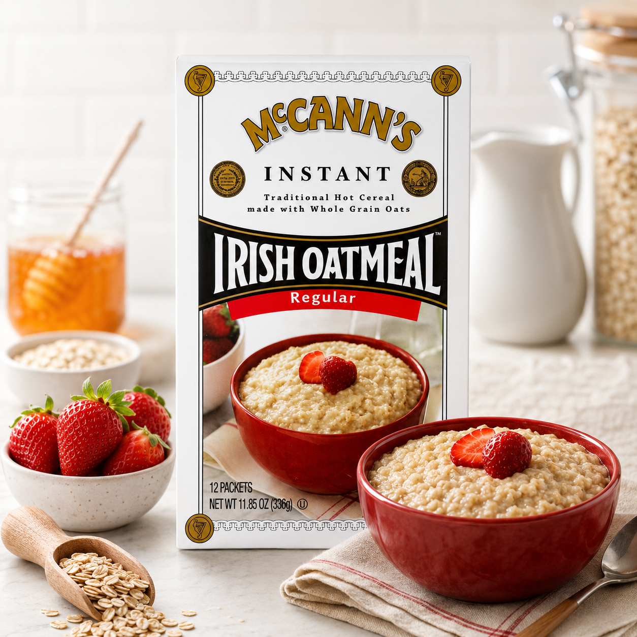 McCann's Irish Oatmeal Instant Oatmeal Regular 12 Packets Each 0.99 oz Mccann's Irish Oatmeal