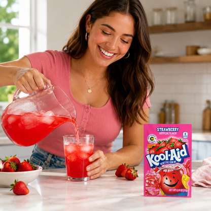 Kool-Aid Strawberry Flavored Unsweetened Caffeine Free Powdered Drink Mix 48 ct