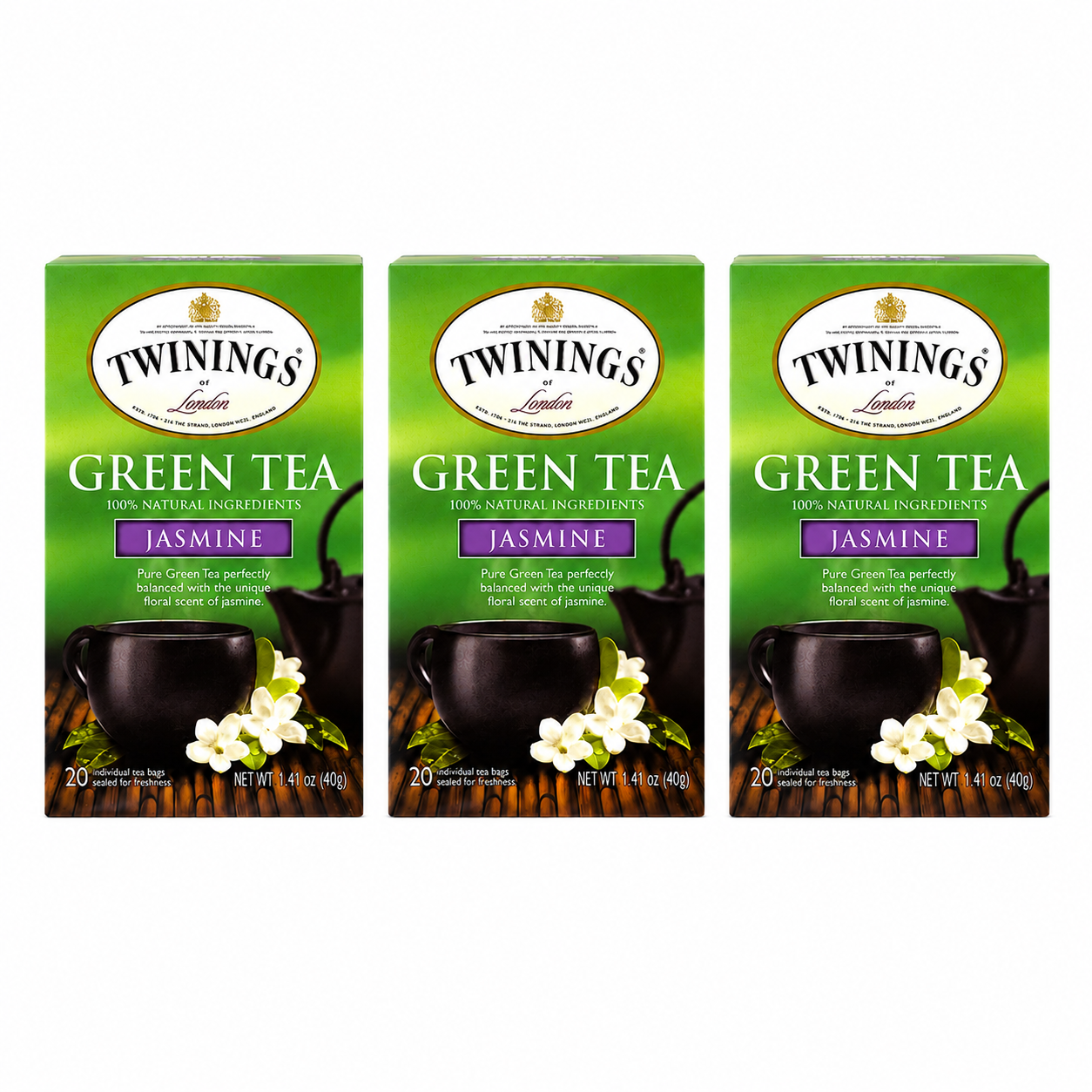 Twinings Jasmine Green Tea 20 Bags 3 Count