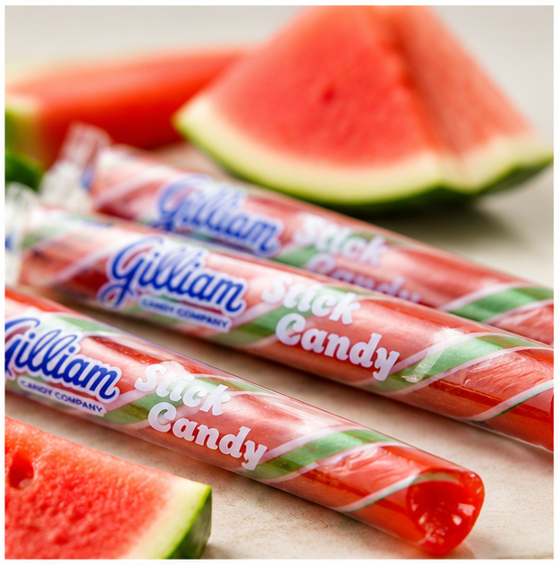 Gilliam Old Fashioned Candy Sticks Watermelon Flavor Box 80 ct