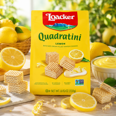 Loacker Quadratini Lemon Wafers 8.82 oz
