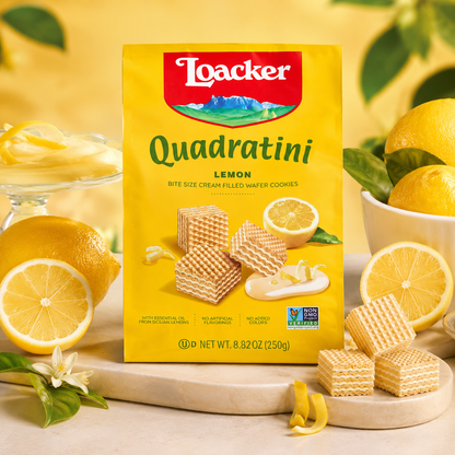 Loacker Quadratini Lemon Wafers 8.82 oz