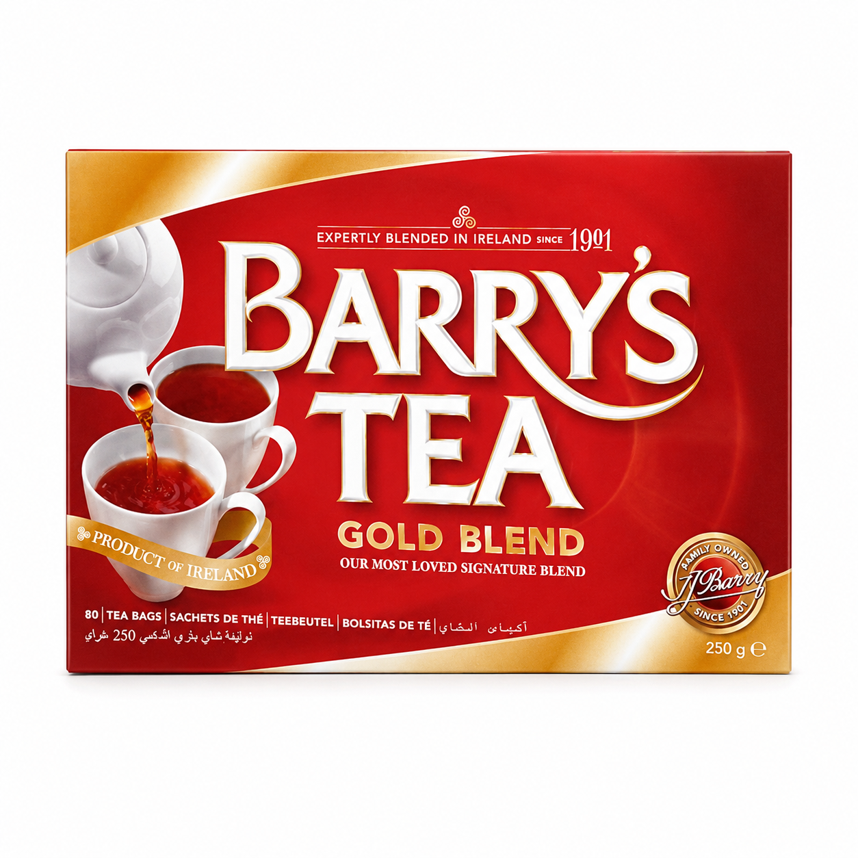 Barrys Tea Gold Blend Irish Tea, 80 CT