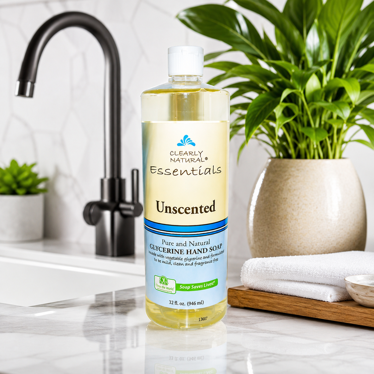Clearly Natural Hand Soap - Liquid - Unscented - Refill - 32 oz