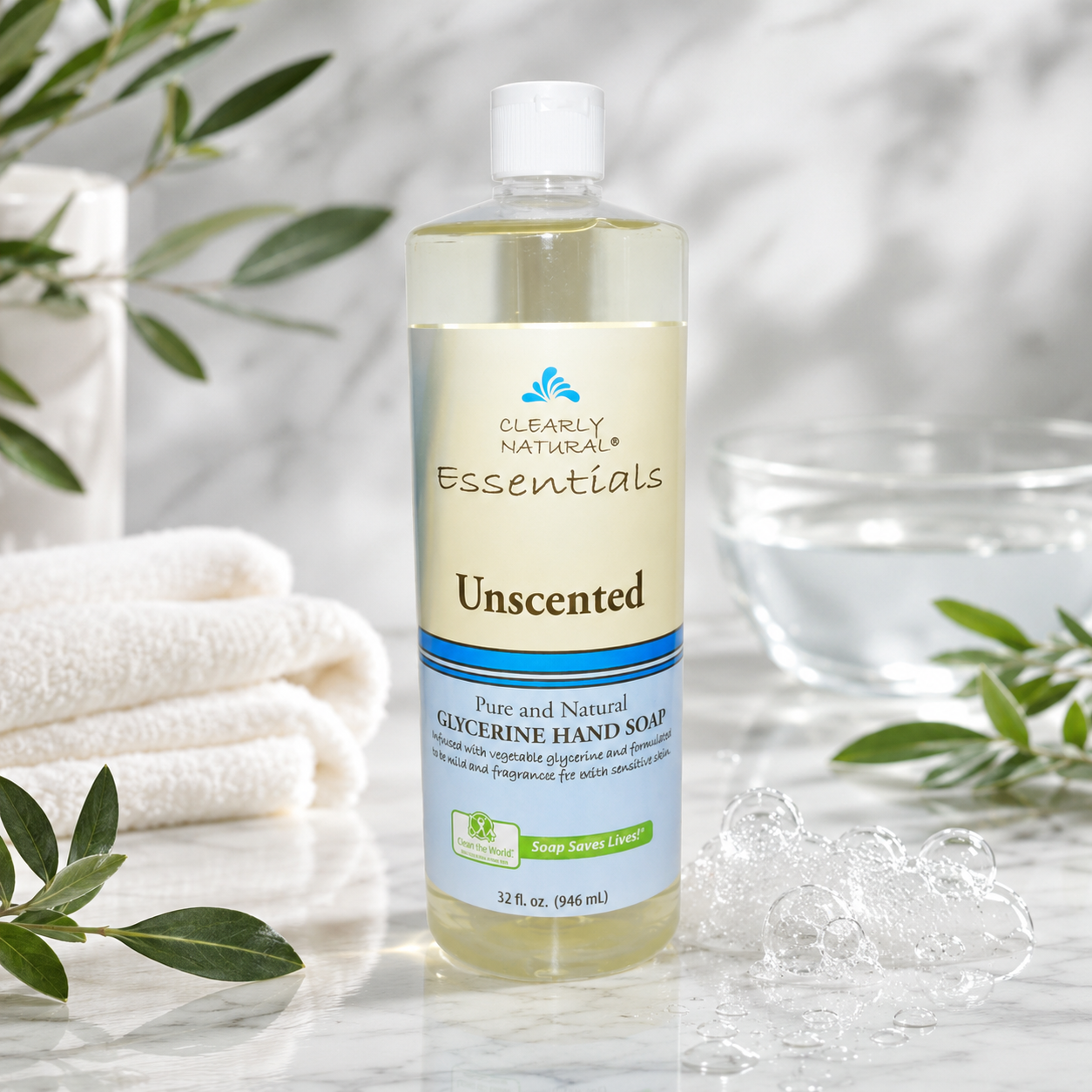 Clearly Natural Hand Soap - Liquid - Unscented - Refill - 32 oz