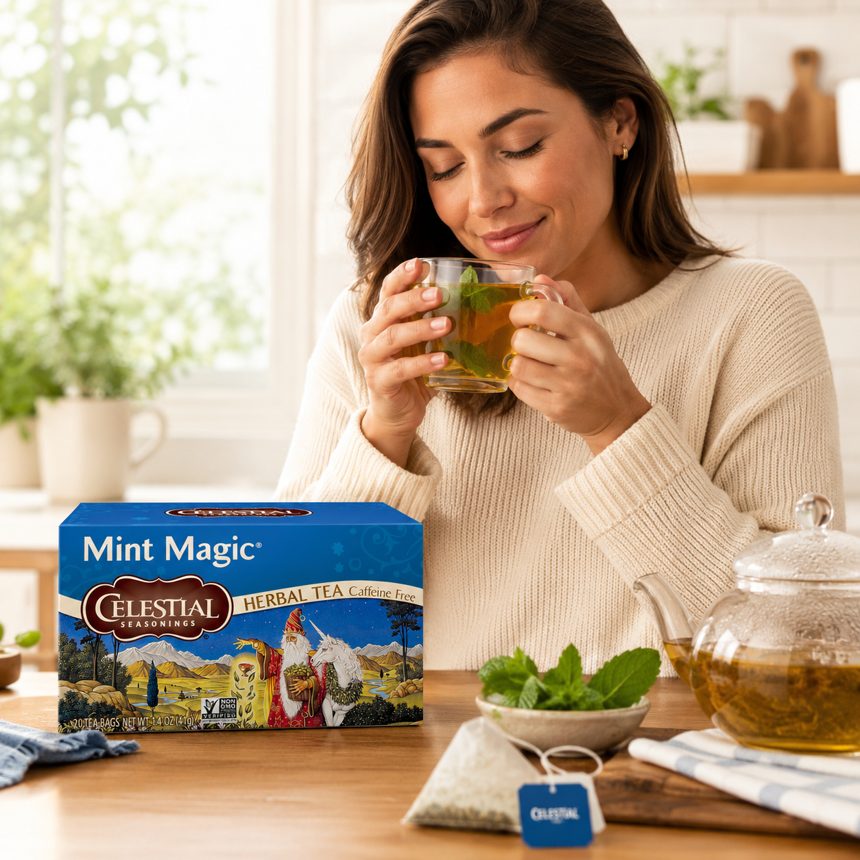 Celestial Seasonings Herbal Tea Mint Magic 20 Count