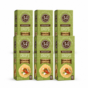 34 Degrees Crisps Rosemary Crisps Thin, Light & Crunchy Rosemary Crisps, 4.5 oz