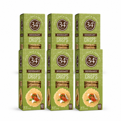 34 Degrees Crisps Rosemary Crisps Thin, Light & Crunchy Rosemary Crisps, 4.5 oz