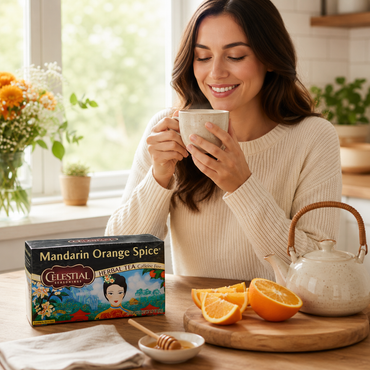 Celestial Seasonings Herbal Tea Mandarin Orange Spice Caffeine Free 20 Tea Bags 1.9 oz