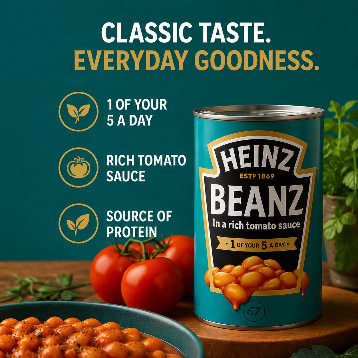 Heinz Baked Beans in Tomato Sauce 415g