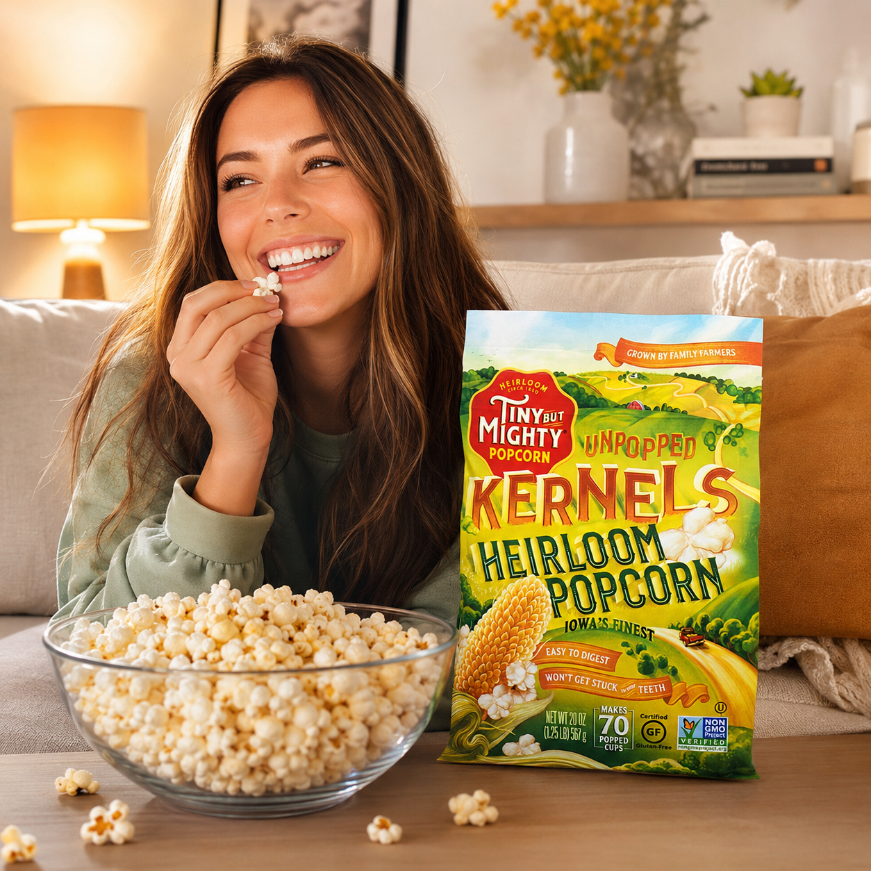 Tiny But Mighty Heirloom Popcorn Unpopped Kernels Bag Healthy and Delicious 1.25 lb