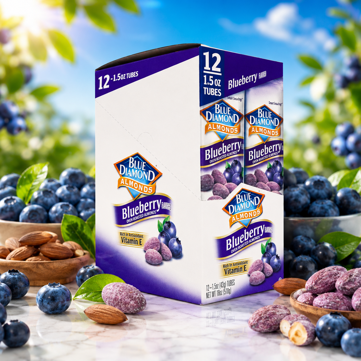 Blue Diamond Almonds Blueberry Flavored 1.5 oz