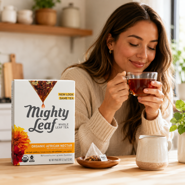 Mighty Leaf Organic African Nectar Tea Rooibos Herbal Blend Fruity Notes 1.32 oz 15 Pyramid Pouches