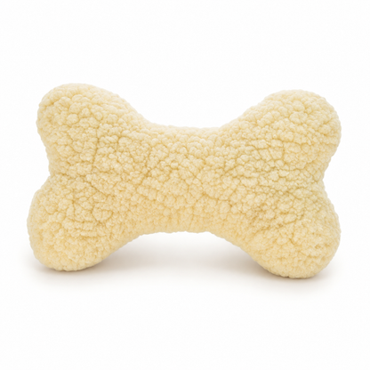 Boss Pet Products Products 08807 Digger's Fleece Plush Characters Cuddly Bone Shape Dog Toy with Squeaker