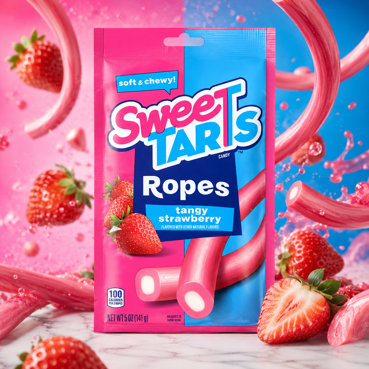 SweeTARTS Ropes Tangy Strawberry 5 oz