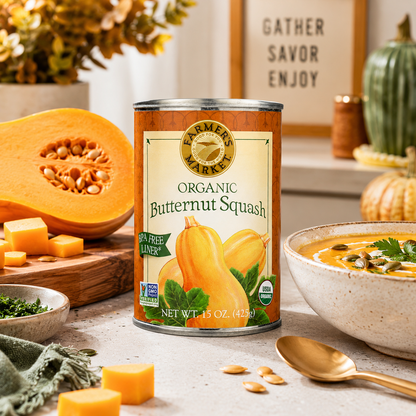 Farmer's Market Organic Canned Butternut Squash Puree 15 oz