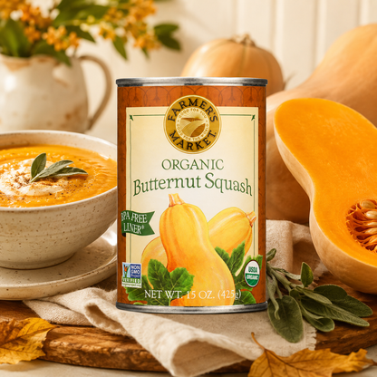 Farmer's Market Organic Canned Butternut Squash Puree 15 oz