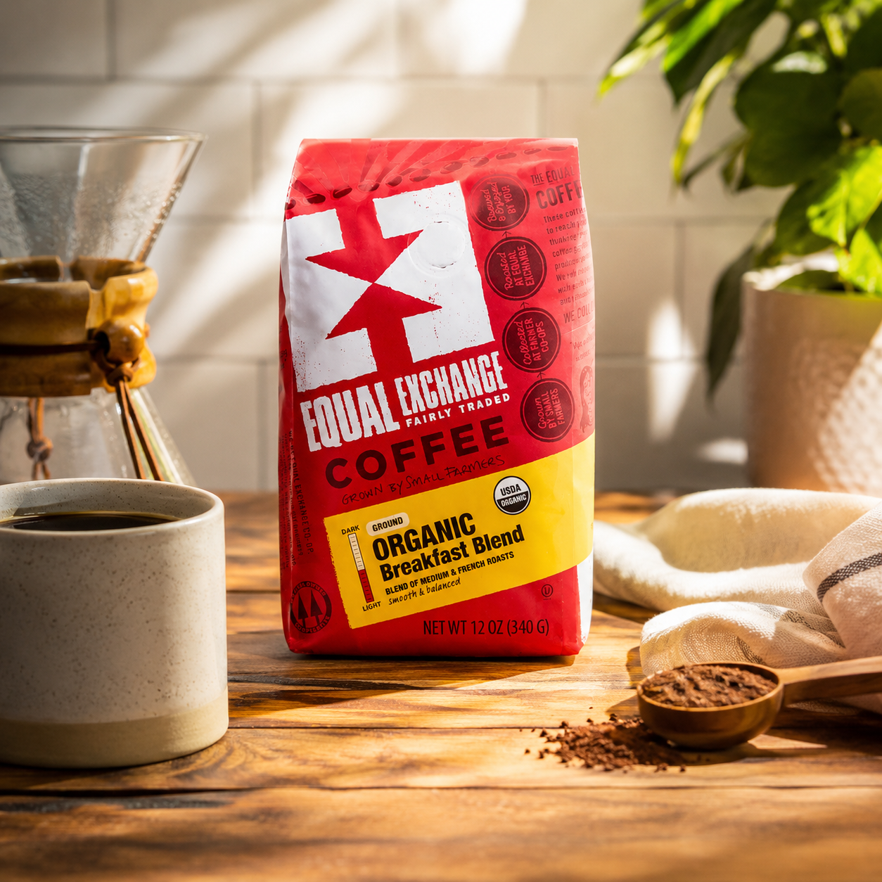 Equal Exchange Organic Ground Coffee Breakfast Blend Drip Coffee 12 oz