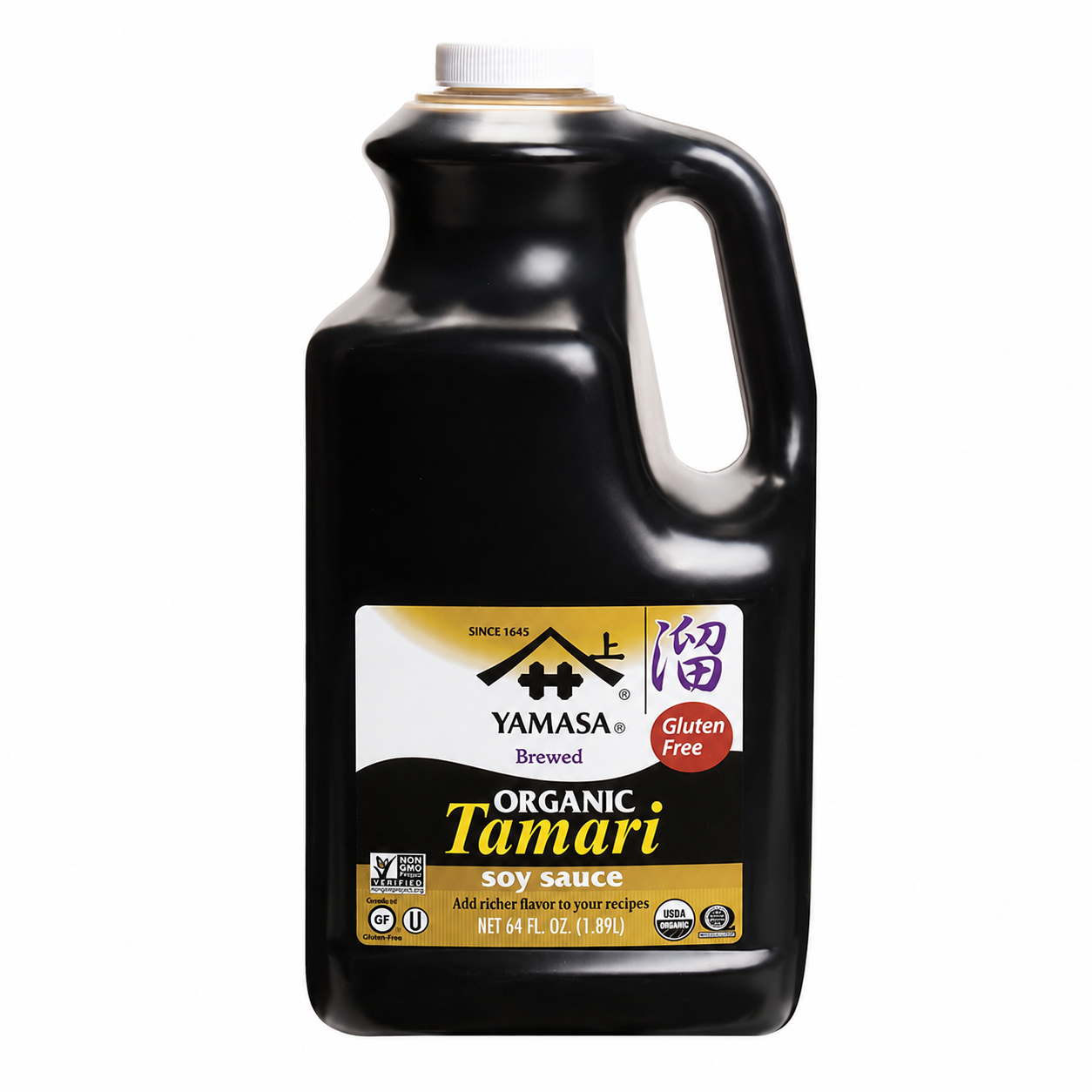 Yamasa Tamari Soy Sauce Organic Gluten Free Non-GMO Kosher 64 fl. oz.